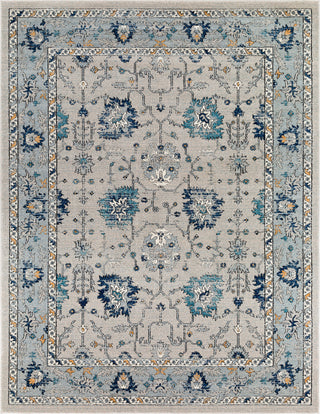 Surya Elise EIS-1003 Navy Taupe Medium Gray Wheat Teal Black Area Rug Main Image 8 X 10