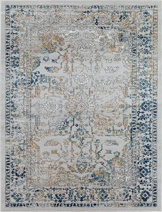 Surya Elise EIS-1008 Teal Taupe Navy Black Wheat Area Rug Main Image 8 X 10