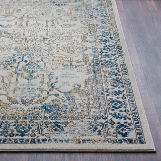 Surya Elise EIS-1008 Teal Taupe Navy Black Wheat Area Rug Detail Image