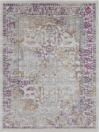 Surya Elise EIS-1009 Taupe Bright Purple Medium Gray Black Wheat Area Rug Main Image 8 X 10