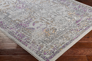 Surya Elise EIS-1009 Taupe Bright Purple Medium Gray Black Wheat Area Rug Corner Image