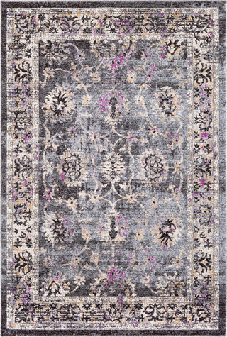 Surya Elise EIS-1015 Medium Gray Black Bright Purple Cream Area Rug main image