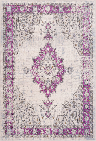 Surya Elise EIS-1018 Bright Purple Cream Medium Gray Wheat Black Area Rug main image