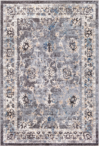 Surya Elise EIS-1019 Medium Gray Cream Black Navy Teal Area Rug main image