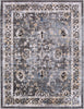 Surya Elise EIS-1019 Medium Gray Cream Black Navy Teal Area Rug Main Image 8 X 10