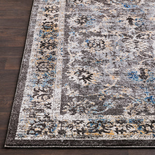 Surya Elise EIS-1019 Medium Gray Cream Black Navy Teal Area Rug Detail Image