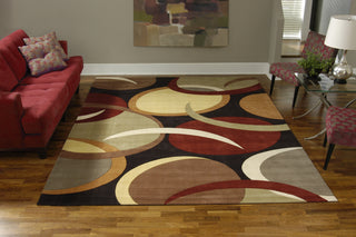 Momeni Elements EL-13 Black Area Rug Roomshot Feature