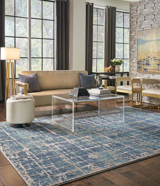 Karastan Expressions Elan Lagoon Area Rug by Scott Living Lifestyle Image