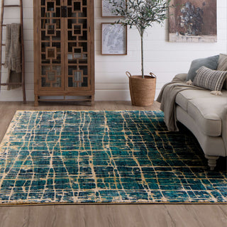 Karastan Expressions Elan Lagoon Area Rug by Scott Living Lifestyle Image