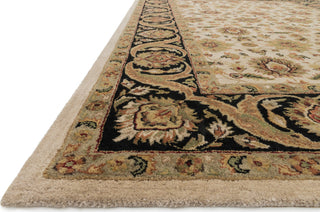 Loloi Elegante EG-02 Ivory / Black Area Rug Corner Shot