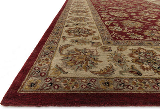 Loloi Elegante EG-05 Red / Sage Area Rug Corner Shot