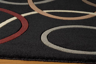 Momeni Elements EL-09 Black Area Rug Corner Shot