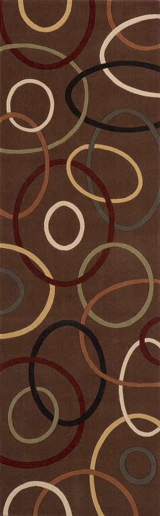 Momeni Elements EL-09 Brown Area Rug Closeup