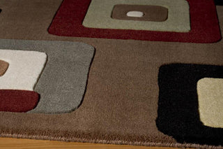 Momeni Elements EL-10 Brown Area Rug Corner Shot