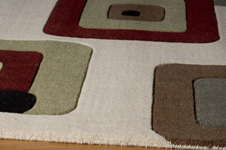 Momeni Elements EL-10 Ivory Area Rug Corner Shot