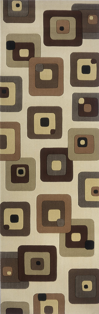 Momeni Elements EL-10 Ivory Area Rug Runner