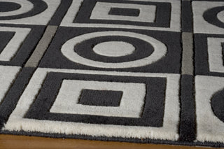 Momeni Elements EL-19 Black Area Rug Closeup