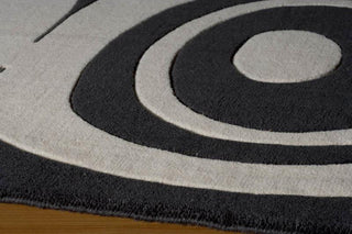 Momeni Elements EL-20 Black Area Rug Corner Shot