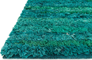 Loloi Eliza Shag EI-01 Aqua Area Rug Corner Shot