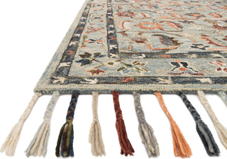 Loloi II Elka ELK-01 Sky/Multi Area Rug Corner 