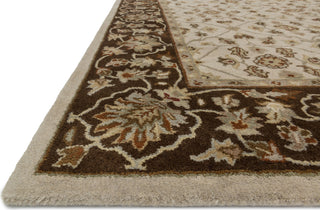 Loloi Elmwood EW-01 Ivory / Brown Area Rug Corner Shot