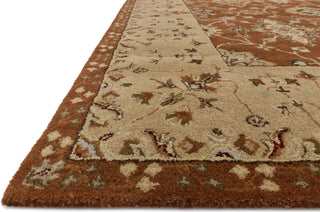 Loloi Elmwood EW-05 Rust / Light Gold Area Rug Corner Shot