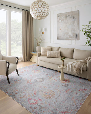 Loloi II Elysium ELY-04 Silver/Multi Area Rug Lifestyle Image Feature