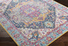 Surya Elaziz ELZ-2301 Bright Pink Saffron Aqua Dark Blue Medium Gray White Area Rug Corner Image