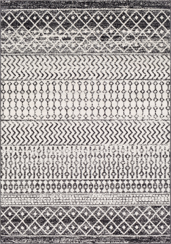 Surya Elaziz ELZ-2307 Medium Gray Black White Area Rug main image
