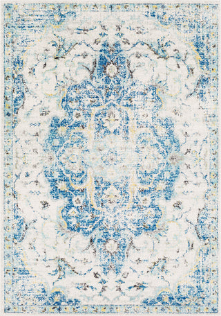 Surya Elaziz ELZ-2313 Dark Blue Aqua Saffron Light Gray Medium White Black Area Rug main image