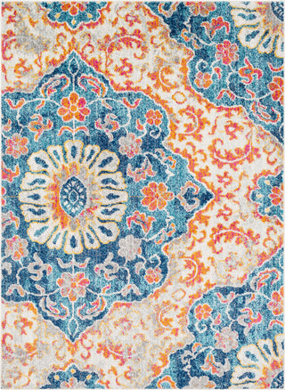 Surya Elaziz ELZ-2319 Aqua Dark Blue Bright Pink Mustard White Medium Gray Area Rug main image