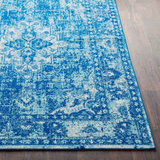 Surya Elaziz ELZ-2321 Dark Blue Aqua White Light Gray Area Rug Detail Image