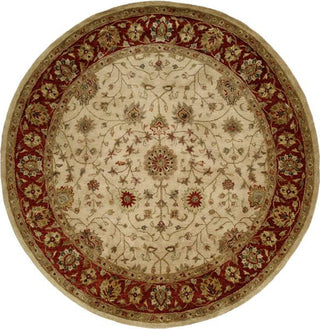 Kalaty Empire EM-280 Ivory/Rust Area Rug Round