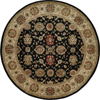 Kalaty Empire EM-283 Black/Ivory Area Rug Round