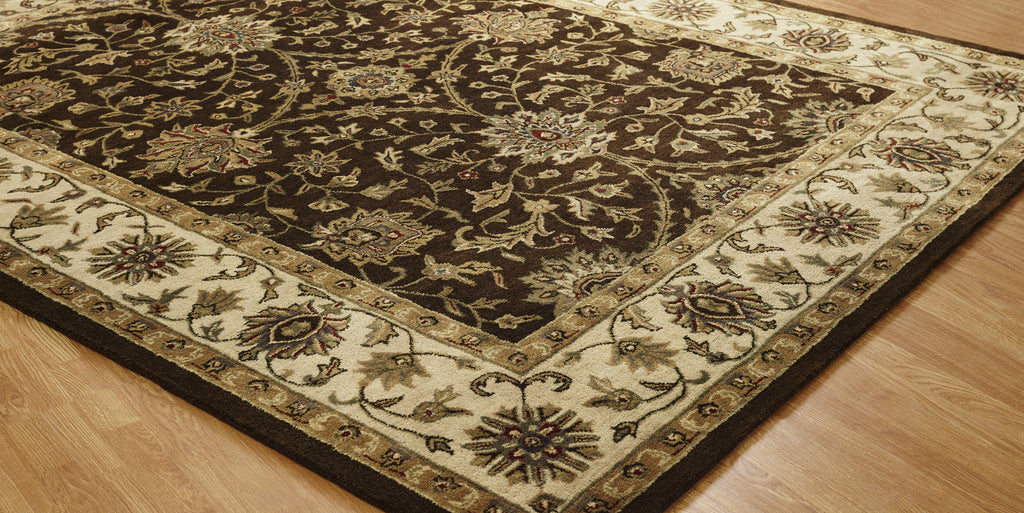 Kalaty Empire EM-284 Brown/Ivory Area Rug Lifestyle Image Feature