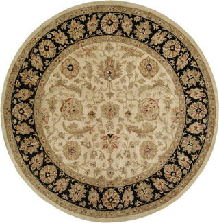 Kalaty Empire EM-286 Ivory/Black Area Rug Round