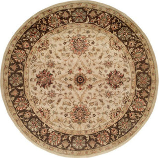 Kalaty Empire EM-292 Ivory/Brown Area Rug Round