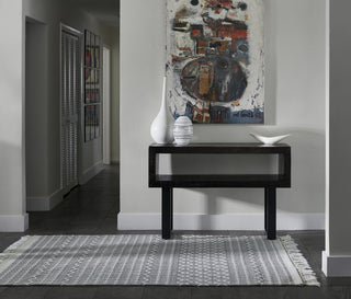 Momeni Ember EMR-1 Black Area Rug Lifestyle Image Feature