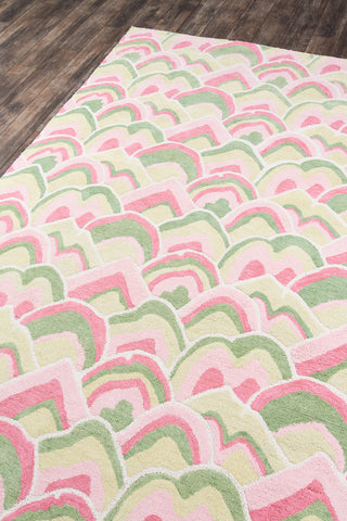 Momeni Embrace Adventure EMB-1 Pink Area Rug by MADCAP Corner Image Feature