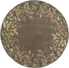 KAS Emerald 9000 Taupe Tropical Border Hand Tufted Area Rug 