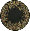 KAS Emerald 9001 Black Tropical Border Hand Tufted Area Rug 