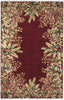 KAS Emerald 9017 Ruby Tropical Border Hand Tufted Area Rug