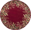 KAS Emerald 9017 Ruby Tropical Border Hand Tufted Area Rug 