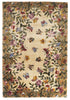 KAS Emerald 9019 Antique Beige Butterfly Garden Hand Tufted Area Rug