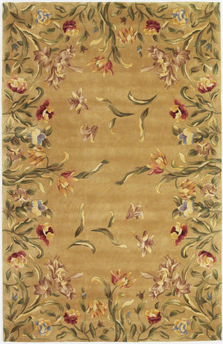 KAS Emerald 9080 Gold Tulip Garden Hand Tufted Area Rug