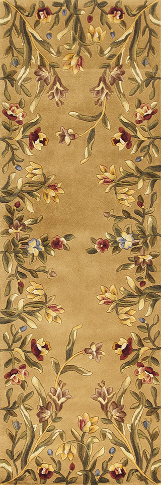 KAS Emerald 9080 Gold Tulip Garden Hand Tufted Area Rug 