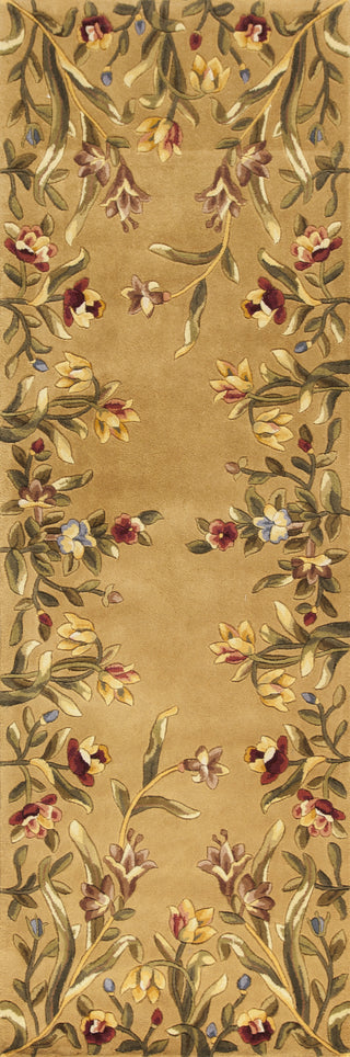 KAS Emerald 9080 Gold Tulip Garden Area Rug 