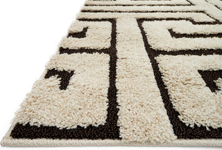 Loloi Enchant EN-28 Ivory/Dark Brown Area Rug Corner Featured