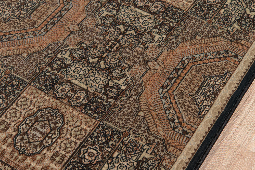 Momeni Encore EC-02 Black Area Rug Corner Shot Feature