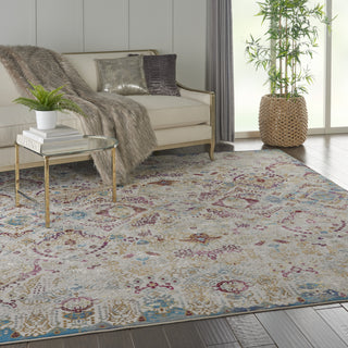 Entice ENE01 Light Grey/Multicolor Area Rug by Nourison